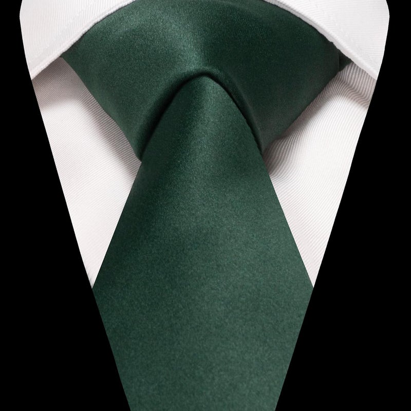 RBOCOTT Solid Color Tie and Pocket Square Hankerchief with Lapel Pin Set for Men - Image 4